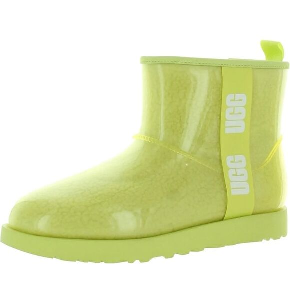 UGG Boots Women's 7 Bright Yellow Clear Classic Short Waterproof Cozy Wool Mini - Picture 1 of 6